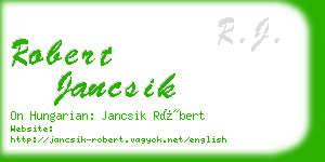 robert jancsik business card